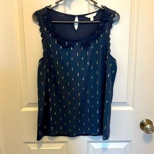 Navy/Gold dressy tank